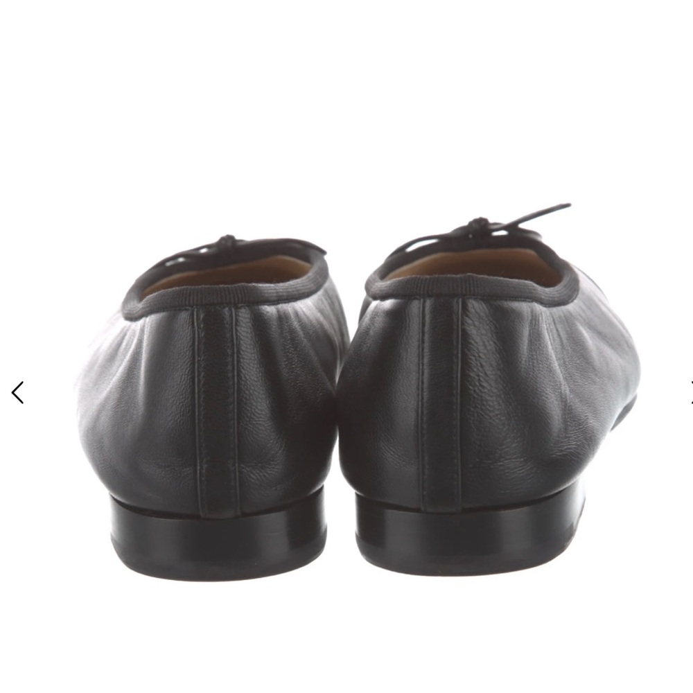 Chanel Interlocking CC Logo Leather Ballet Flats (37.5) - Picture 3 of 4